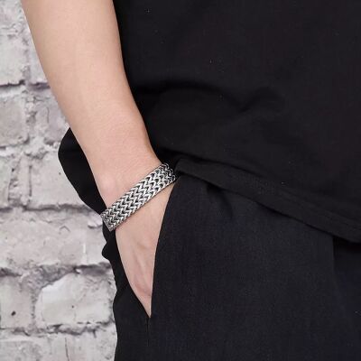 Bracciale da uomo | braccialetto da donna | acciaio inossidabile 316L per impieghi gravosi | lunghezza 23 cm