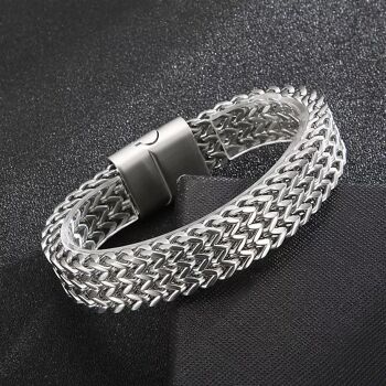 Bracelet homme | bracelet femme | acier inoxydable 316L à usage intensif | longueur 23cm 2