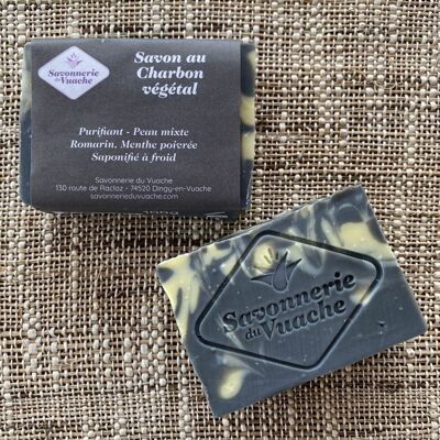 Vegetable charcoal soap