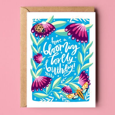 Blooming Lovely Birthday Recycled Card