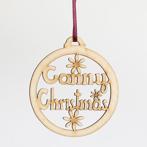 Canny Christmas wooden decoration