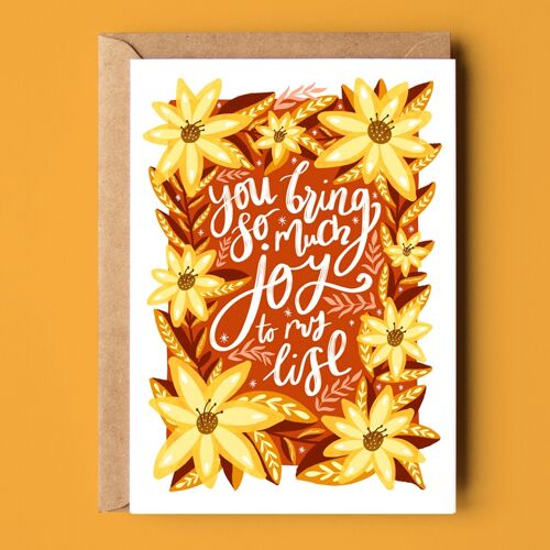 You Bring So Much Joy Recycled Card
