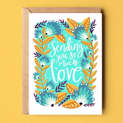 Sending So Much Love Recycled Card