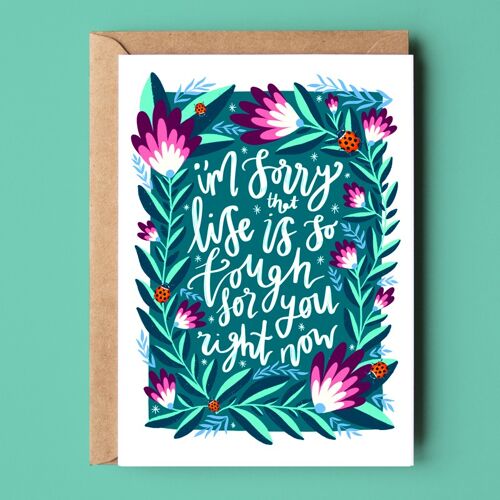 Sorry Life is Tough Recycled Card