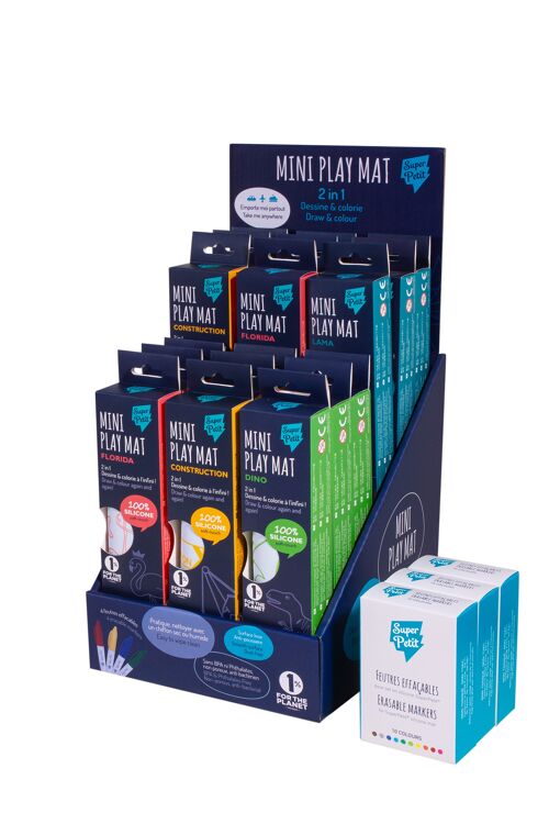 Présentoir  vide pour MINI playmats, livré à plat (vide)
