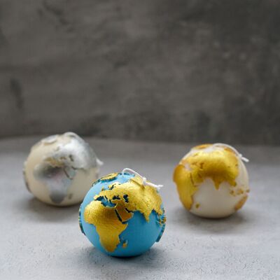 Vela Globo | Hecha a mano | Vela de cera de soja | Vela Mundial