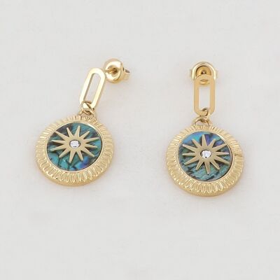 Stelyana Earrings - Green Gold