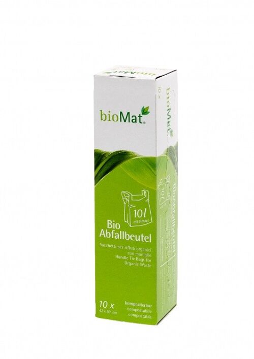 10 Lt. BIOMAT® Bioabfallbeutel mit Henkel in Verpackung