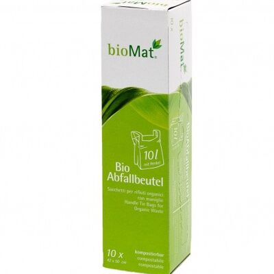 10 Lt. BIOMAT® Bioabfallbeutel mit Henkel in Verpackung