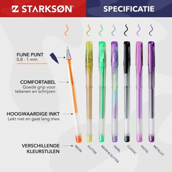 Stylos à paillettes et stylos gel 4