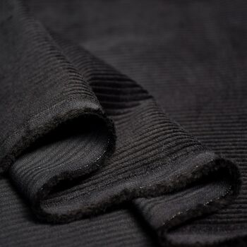 Tissu velours souple - Noir 1
