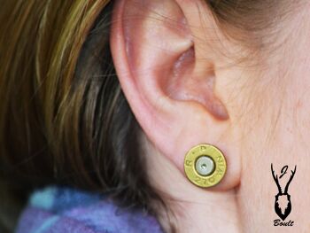 Boucles d'oreilles puces upcyclées 2