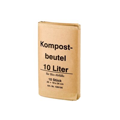 10 Lt. BIOMAT® organic waste bags made of kraft paper