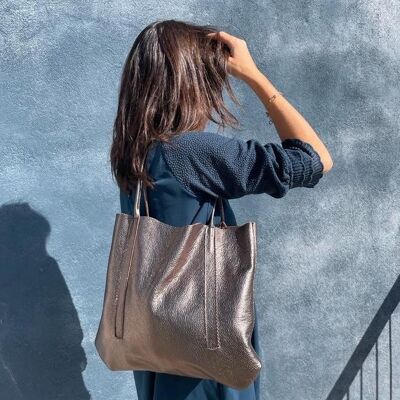 Borsa tote in pelle LAÏS Bronzo