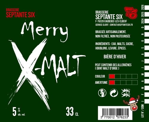 Bière de Noel Edition 2023  "Merry Chris-Malt", En Rupture RDV L'année prochaine pour la nouvelle cuvée