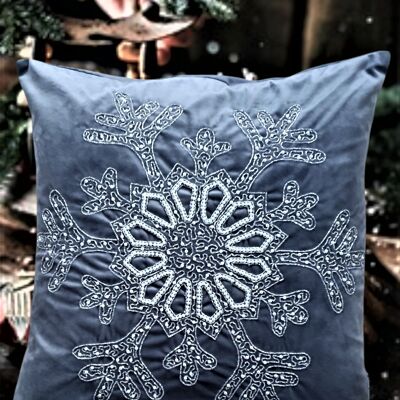 Hand embroidered snowflake