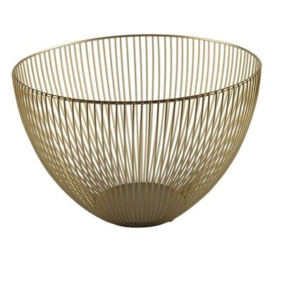 CONICAL GOLDEN WIRE BASKET 25CM
