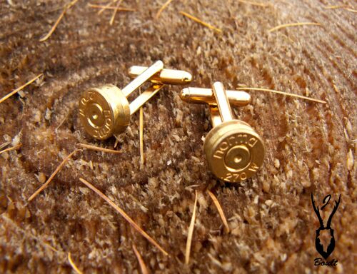 Gold plated upcycled bullet cufflinks
