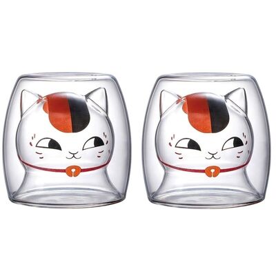 SET 2 DOUBLE WALL CUPS CAT 250ML