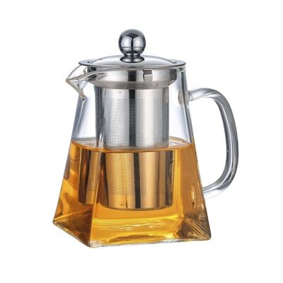 QUADRATISCHER TEAPOT MIT EDELSTAHLFILTER 650ML