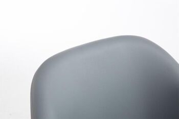 Defenze Chaise de salle à manger Cuir artificiel Gris 10x61cm 5