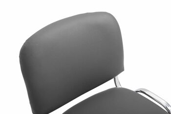 Pelago Chaise de salle à manger Cuir artificiel Gris 5x48cm 5