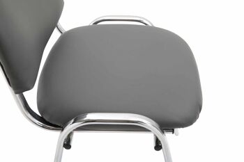 Pelago Chaise de salle à manger Cuir artificiel Gris 5x48cm 7