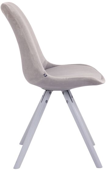 Caravotti Chaise de salle à manger Velours Gris 6x56cm 3