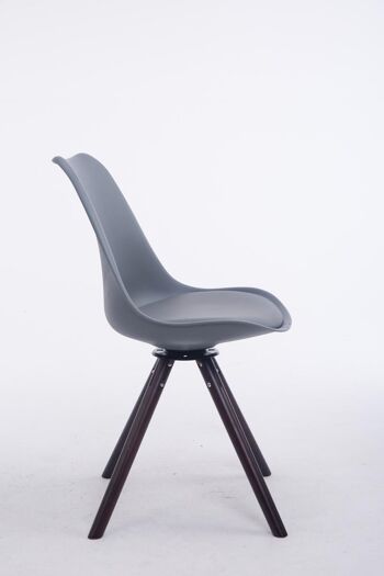 Tiburtino Chaise de salle à manger Cuir artificiel Gris 6x56cm 3