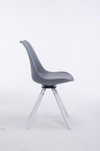 Chaise de salle à manger Cologne Similicuir Gris 6x56cm 3