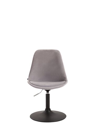 Polino Chaise de salle à manger Velours Gris 6x57cm 2