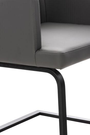 Maenza Chaise de salle à manger Cuir artificiel Gris 13x60cm 4