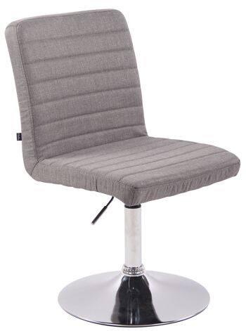 Donorì Chaise de salle à manger Tissu Gris 8x60cm 1