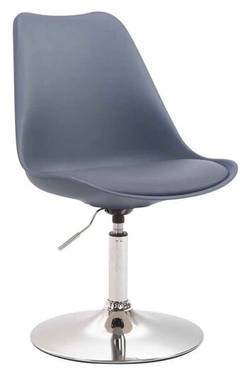 Dervio Chaise de Salle à Manger Plastique Gris 6x57cm 1