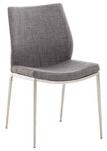 Piumarola Chaise de salle à manger Tissu Gris 7x57cm 1