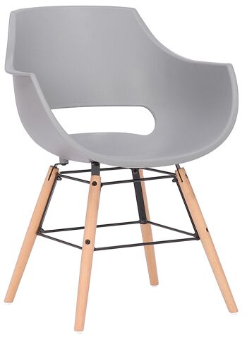 Oglianico Chaise de salle à manger Plastique Gris 6x58cm 1