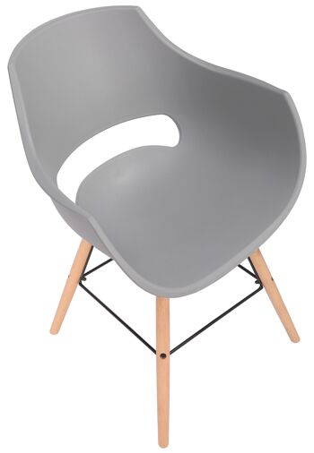 Oglianico Chaise de salle à manger Plastique Gris 6x58cm 2