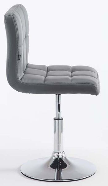 Fagge Fauteuil Cuir Artificiel Gris 7x49cm 3