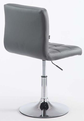 Fagge Fauteuil Cuir Artificiel Gris 7x49cm 4