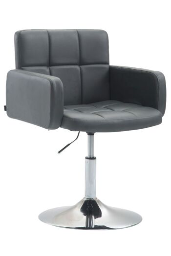 Bettola Fauteuil Cuir Artificiel Gris 12x48cm 1