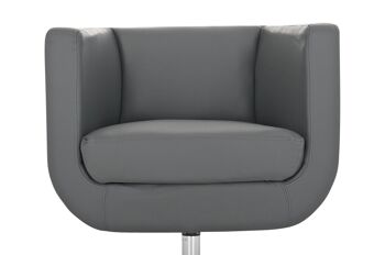 Pomarolo Fauteuil Cuir Artificiel Gris 7x60cm 4