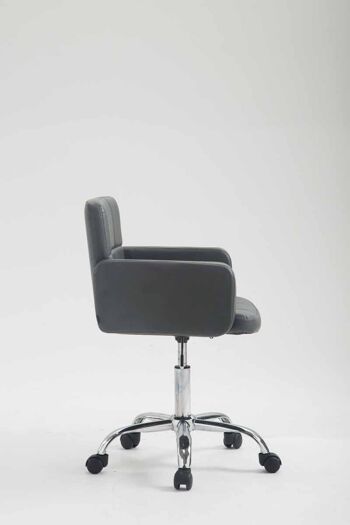 Montaguto Fauteuil Cuir Artificiel Gris 11x52cm 3