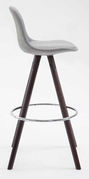 Avilla Set de 2 Tabourets de Bar Tissu Gris 11x44cm 2