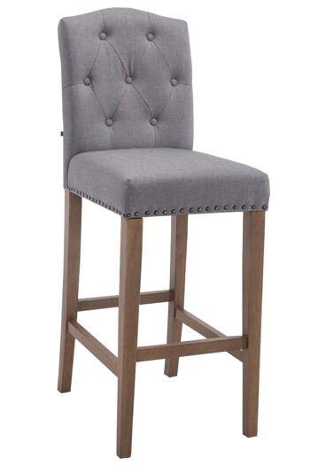 Tabouret De Bar Basic Tissu Gris 8x57cm 1