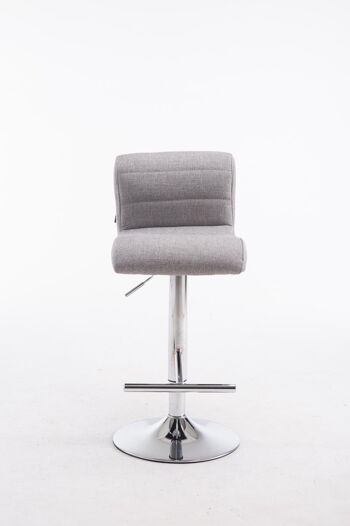 Meldola Tabouret de Bar Tissu Gris 7x48cm 2