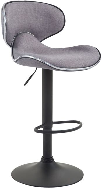 Ciotta Tabouret de Bar Tissu Gris 8x49cm 1