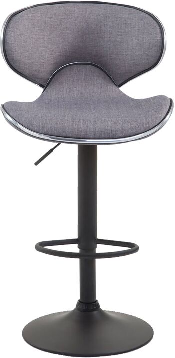 Ciotta Tabouret de Bar Tissu Gris 8x49cm 2