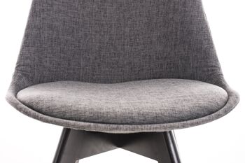 Arenula Chaise visiteur Tissu Gris 5x41cm 5