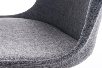 Falcone Chaise Visiteur Tissu Gris 5x59cm 4