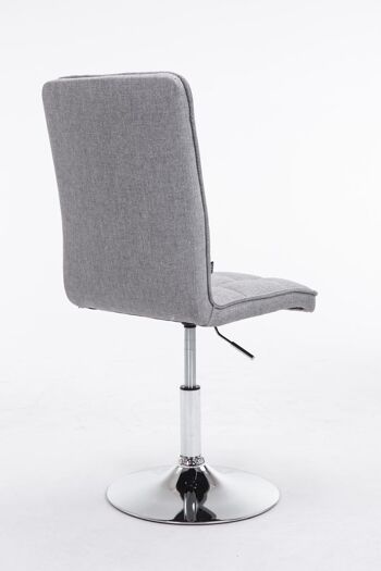 Vettese Chaise de salle à manger Tissu Gris 7x59cm 3